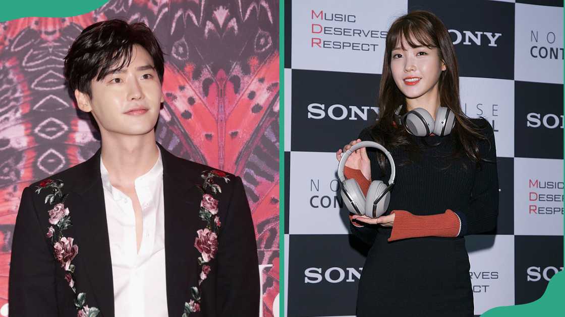 South Korean actor Lee Jong-Suk at the Alexander McQueen 2018 F/W collection event in Seoul, South Korea (L). South Korean actress and singer IU at the Sony Korea "MDR-1000X" launch in Seoul, South Korea (R) South Korean actor Lee Jong-Suk at the Alexander McQueen 2018 F/W collection event in Seoul, South Korea (L). South Korean actress and singer IU at the Sony Korea "MDR-1000X" launch in Seoul, South Korea (R)
