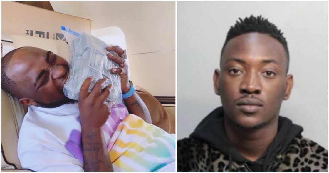 Davido 'eats' bag of money, reacts to Dammy Krane's debt claim. Davido 'eats' bag of money, reacts to Dammy Krane's debt claim.