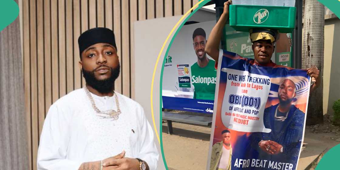 Davido meets fan who trekked from Asaba to Lagos