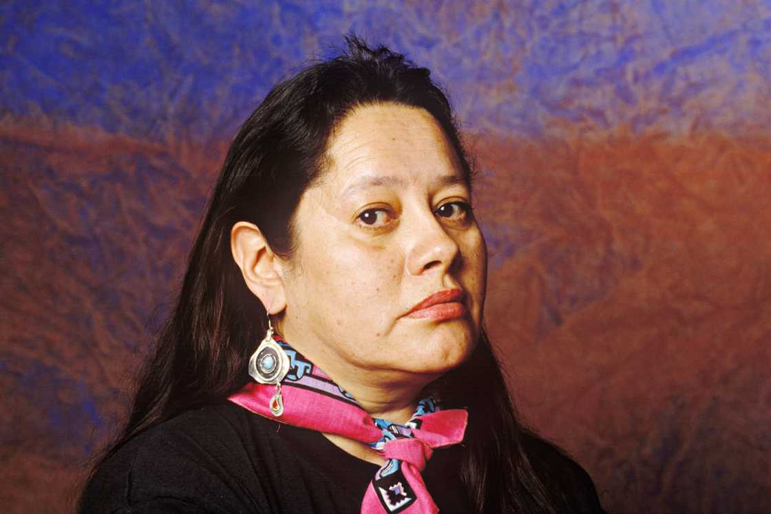 Native American writer and activist Mary Crow Dog poses in Paris, France Native American writer and activist Mary Crow Dog poses in Paris, France