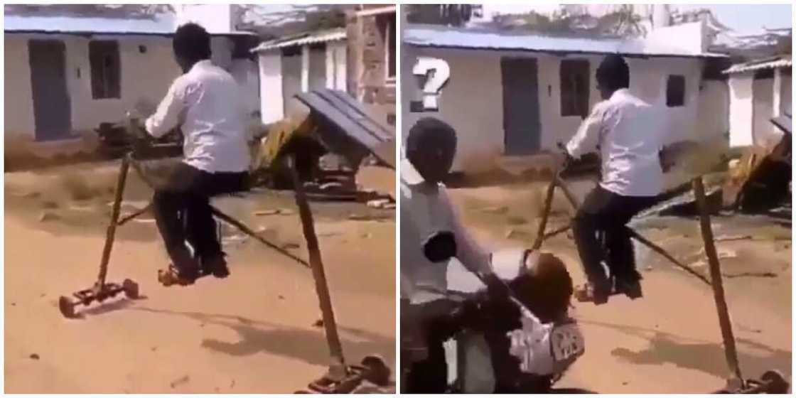 Man Makes Weird Bike that Hops Like a Horse, Viral Video Generates Mixed Reactions Man Makes Weird Bike that Hops Like a Horse, Viral Video Generates Mixed Reactions