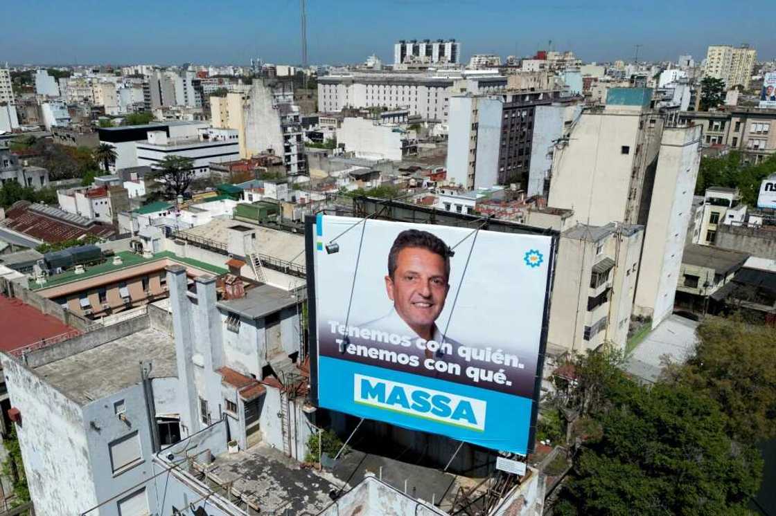 Charismatic Economy Minister Sergio Massa represents the center-left Peronist coalition, a populist movement heavy on state intervention and welfare programs that has dominated Argentine politics for decades