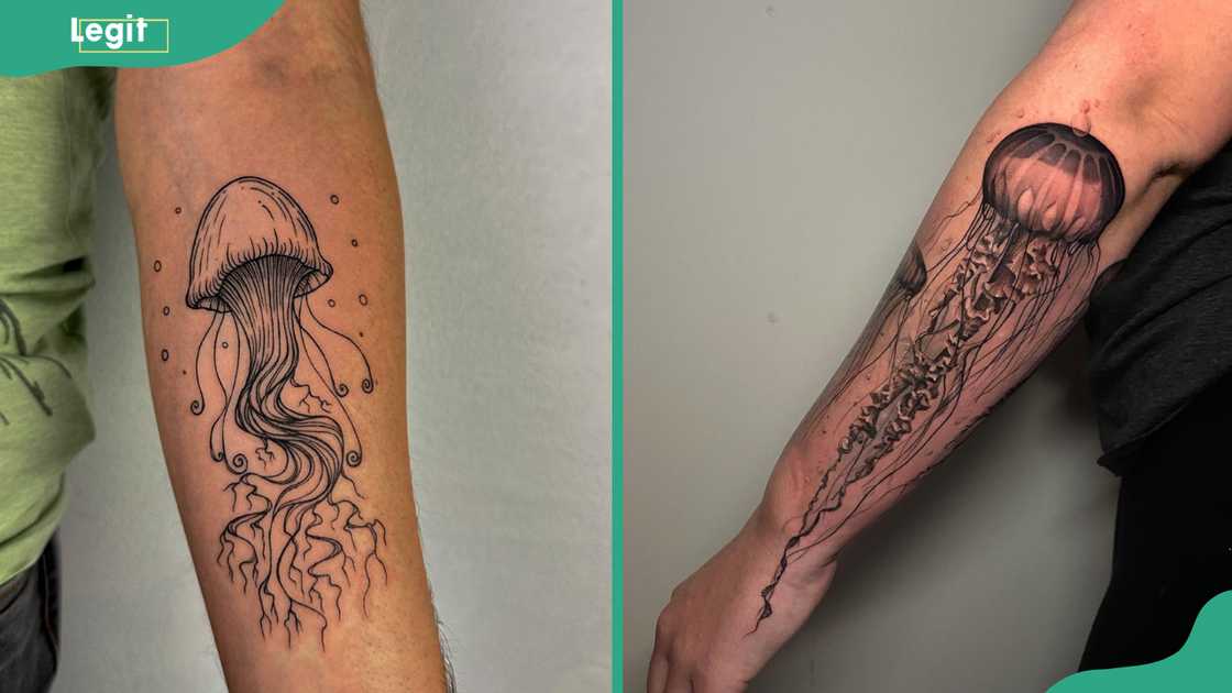 Jellyfish forearm tattoo Jellyfish forearm tattoo
