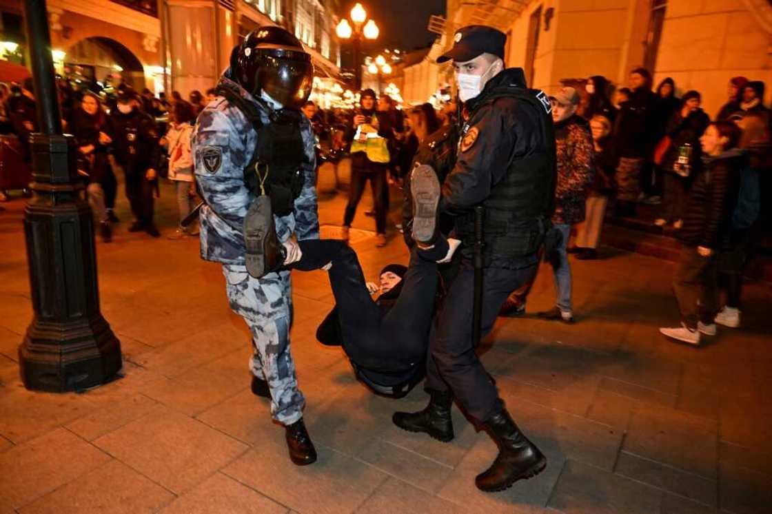 Monitoring groups said Russians at 15 different police stations were handed military summons after joining anti-mobilisation protests Monitoring groups said Russians at 15 different police stations were handed military summons after joining anti-mobilisation protests