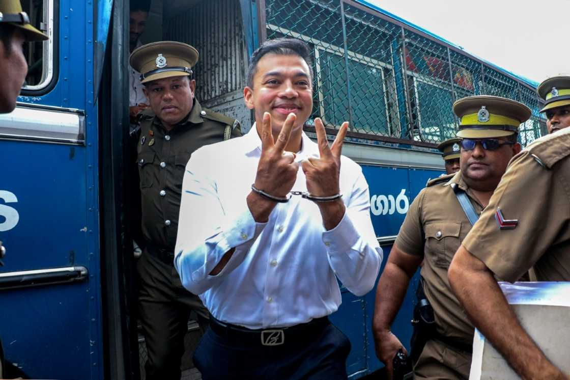 Ex-navy officer Yoshitha Rajapaksa, the son of Sri Lanka's former president, is the subject of a money laundering probe Ex-navy officer Yoshitha Rajapaksa, the son of Sri Lanka's former president, is the subject of a money laundering probe