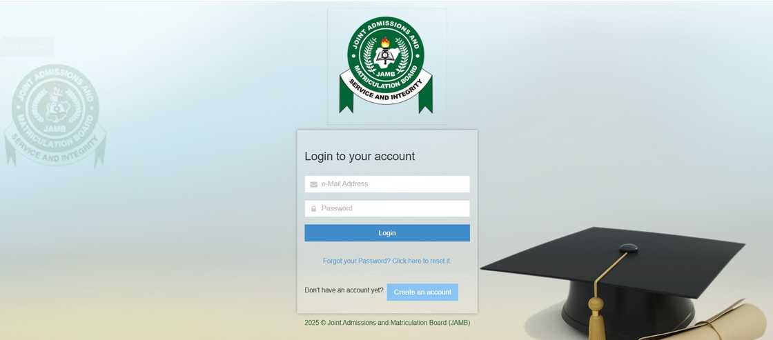 JAMB CAPS portal