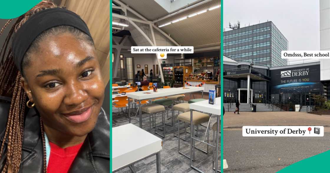 Lady schooling at University of Derby gives people tour of her fine school