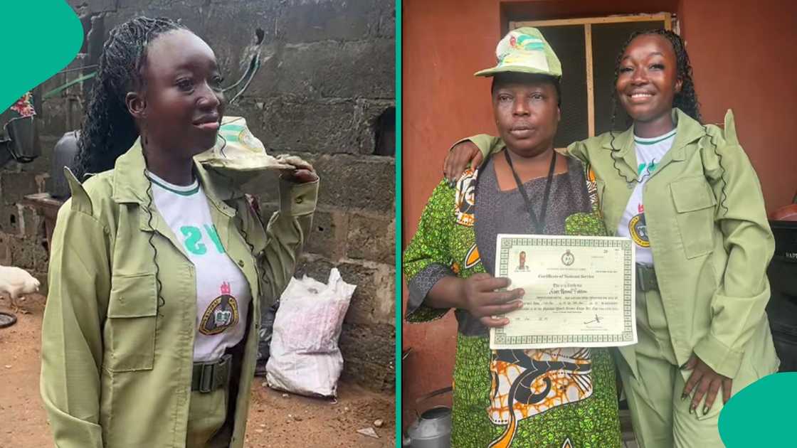 A Nigerian mother received a formal military salute from her national service. A Nigerian mother received a formal military salute from her national service.