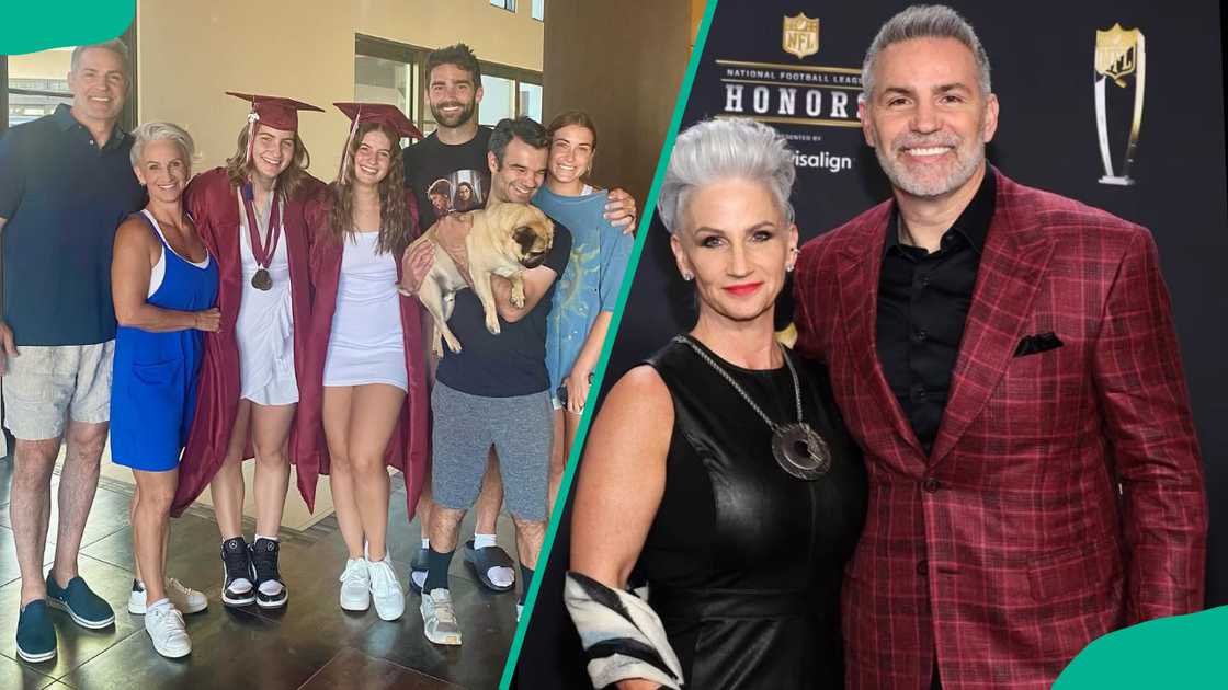Kurt Warner and his family during the twins graduation. Kurt Warner and his wife at an event Kurt Warner and his family during the twins graduation. Kurt Warner and his wife at an event