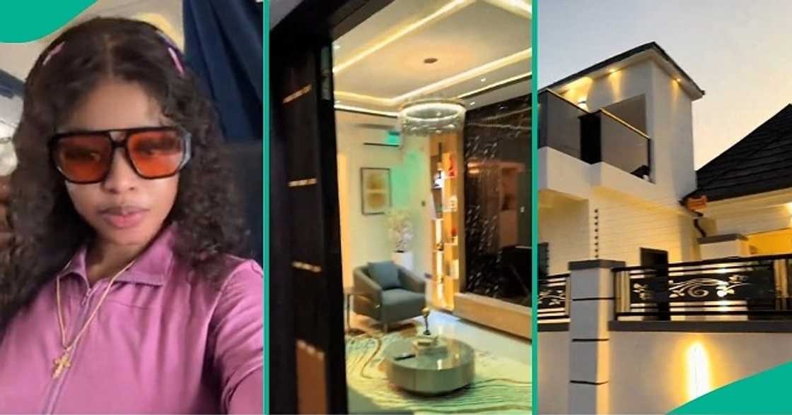 Lady shows off partner's mansion Lady shows off partner's mansion
