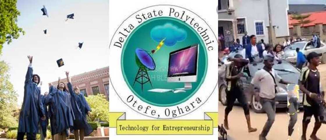 Oghara Poly students celebrate their graduation in grand style