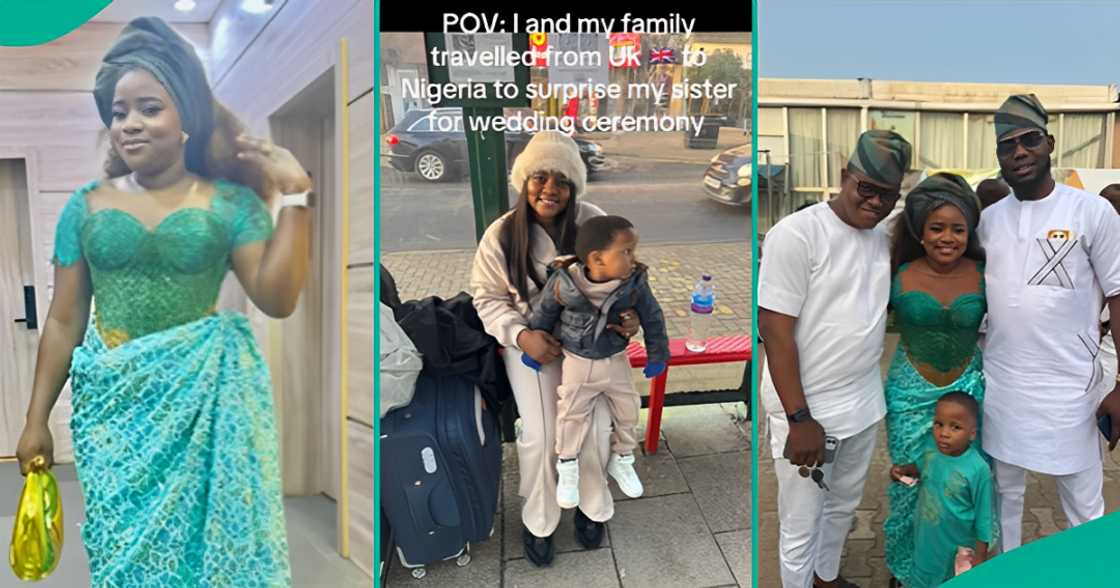 Lady returns to Nigeria for sister's wedding after bagging Master's degree