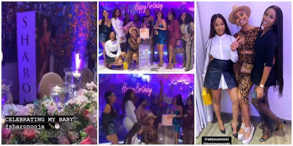 Adesua Etomi, BBNaija's Erica, Dorathy, Other Female Celebs Storm Sharon Ooja's 30th Birthday Party Adesua Etomi, BBNaija's Erica, Dorathy, Other Female Celebs Storm Sharon Ooja's 30th Birthday Party