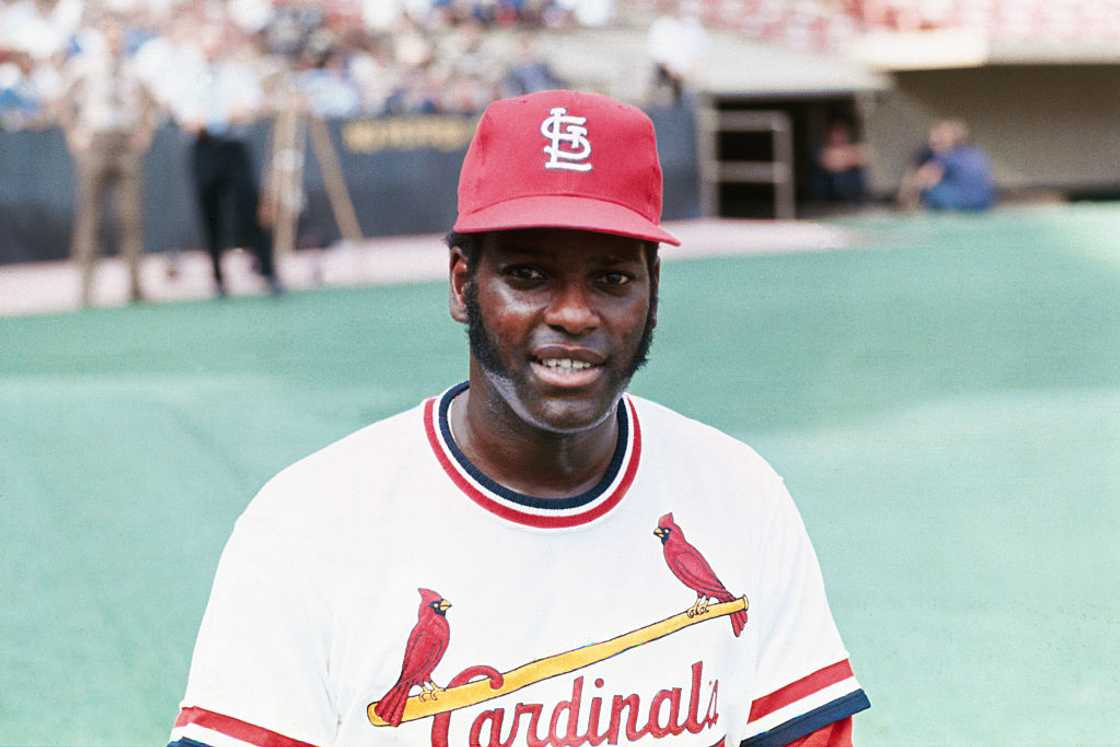 A photo of pitcher Bob Gibson wearing St. Louis Cardinal's uniform A photo of pitcher Bob Gibson wearing St. Louis Cardinal's uniform