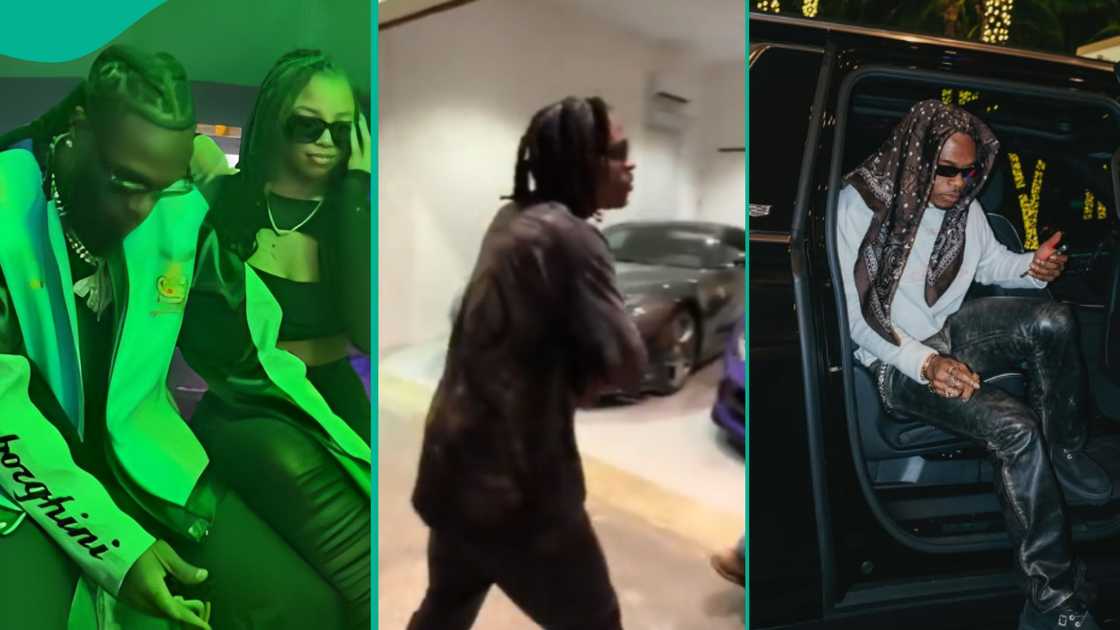 Gunna freeze's at the sight of Burna Boy's garage. Gunna freeze's at the sight of Burna Boy's garage.