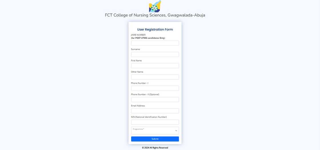 FCT School of Nursing Gwagwalada portal