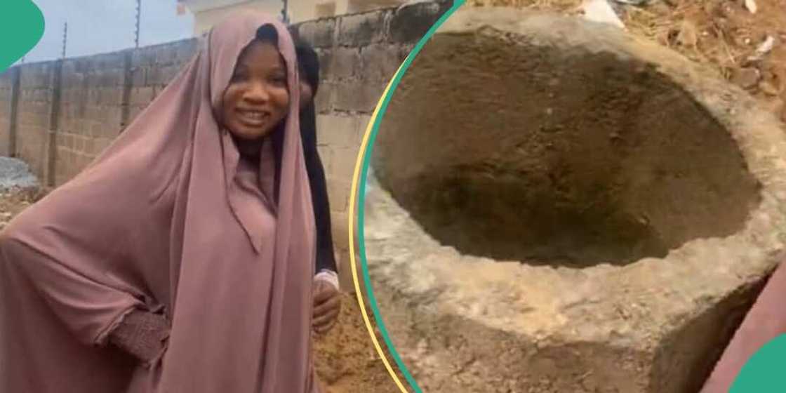 Muslim lady shares video of ram inside well Muslim lady shares video of ram inside well