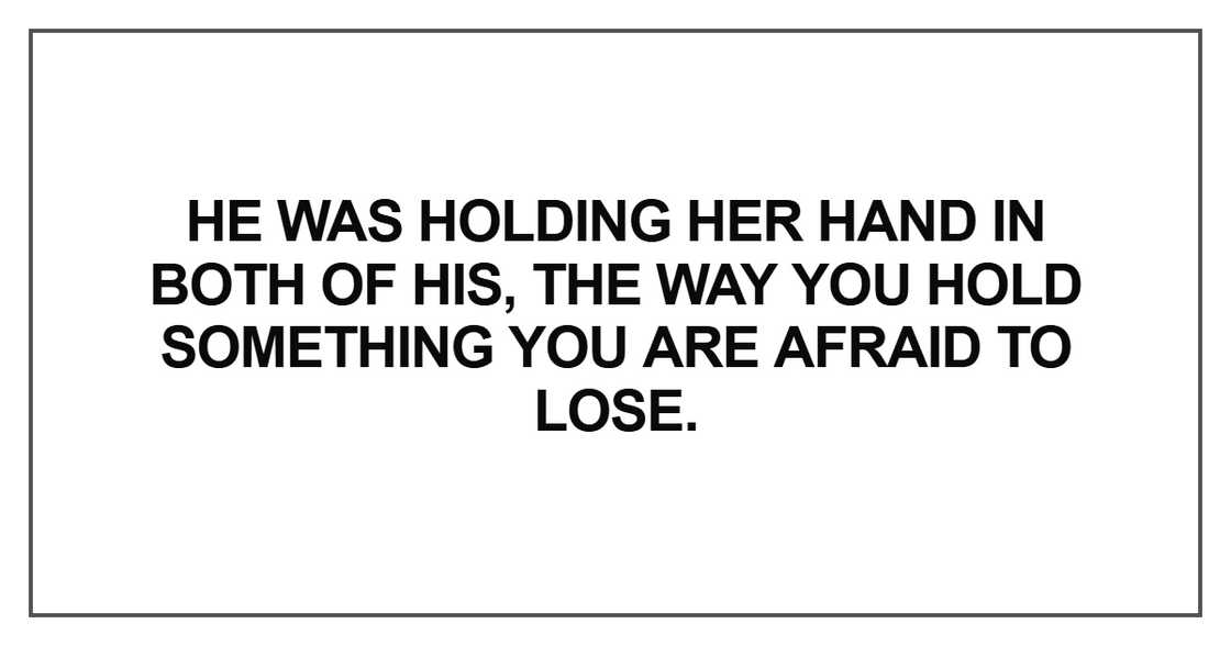 He was holding her hand in both He was holding her hand in both