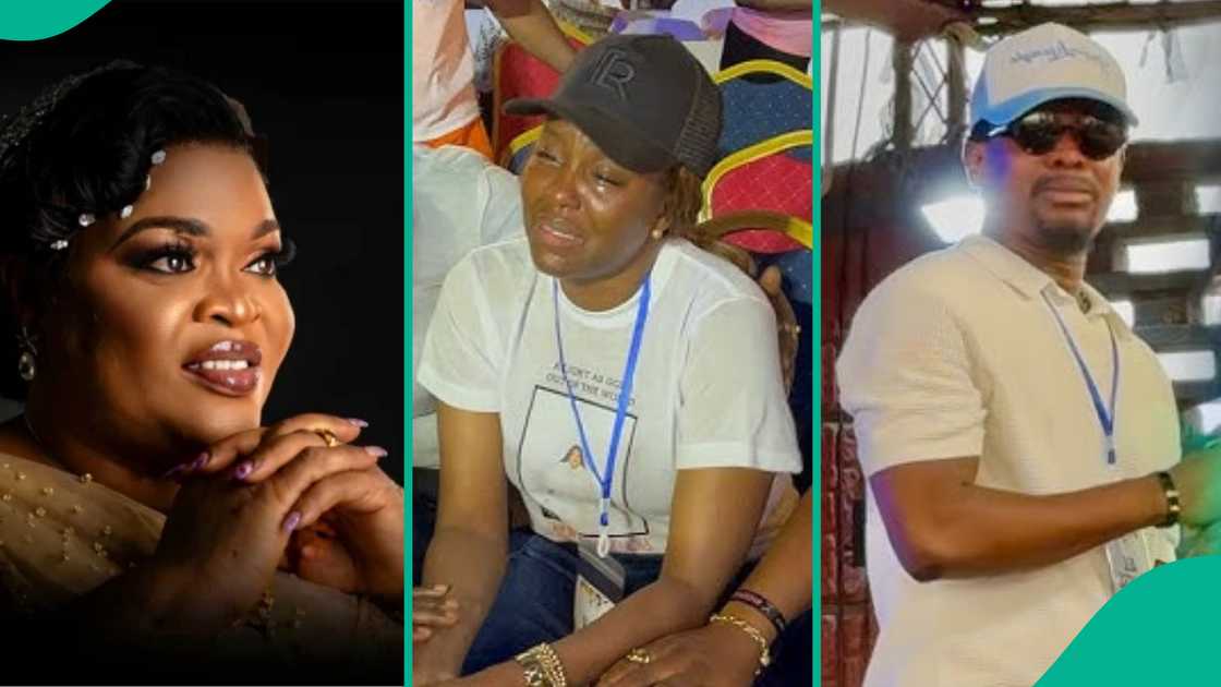 Rotimi Salami, Biola Bayo cry at Allwell Ademola's service of songs Rotimi Salami, Biola Bayo cry at Allwell Ademola's service of songs