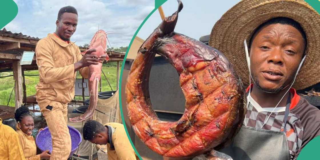 Tiki, a Nigerian man who is a fish farmer.