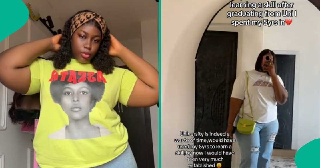 Female graduate cries out after spending 5 years in university, shares sad reality Female graduate cries out after spending 5 years in university, shares sad reality
