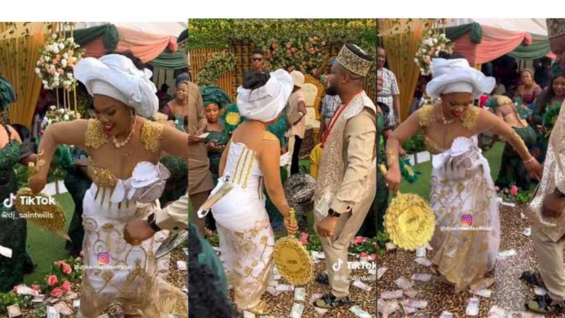 Brides dances passionately with a lot of energy. Brides dances passionately with a lot of energy.