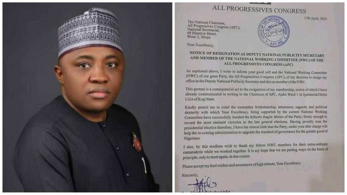 Mataimakin kakakin jam'iyyar APC na Kasa ya yi murabus Mataimakin kakakin jam'iyyar APC na Kasa ya yi murabus