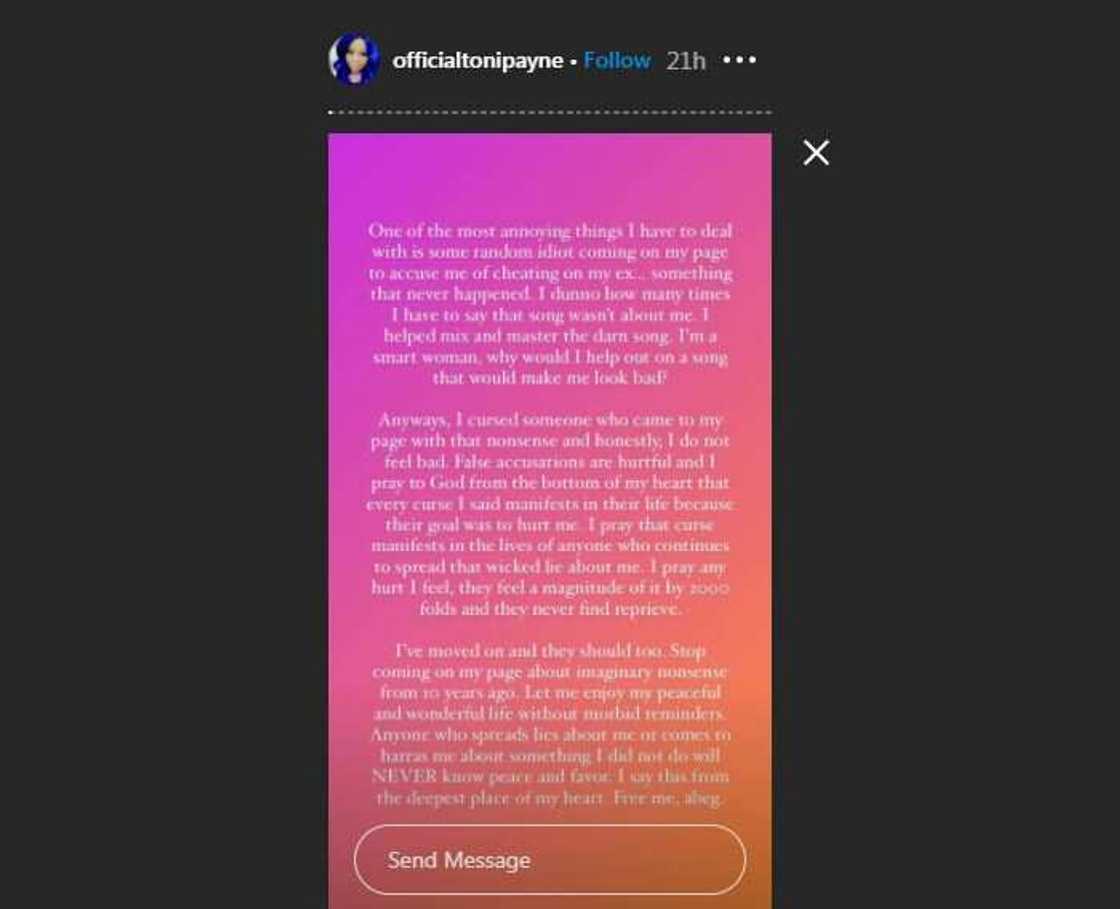 9ice's ex-wife Toni Payne reacts as singer cheats on new wife 9ice's ex-wife Toni Payne reacts as singer cheats on new wife