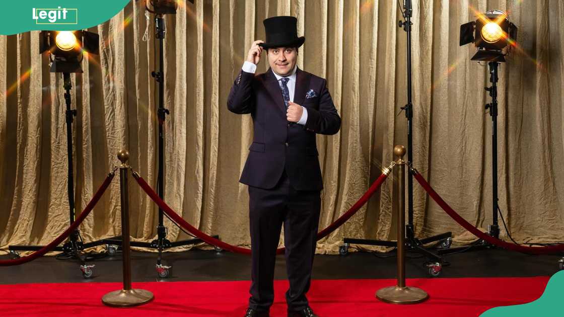 Michael Theo is on set for a photoshoot Michael Theo is on set for a photoshoot