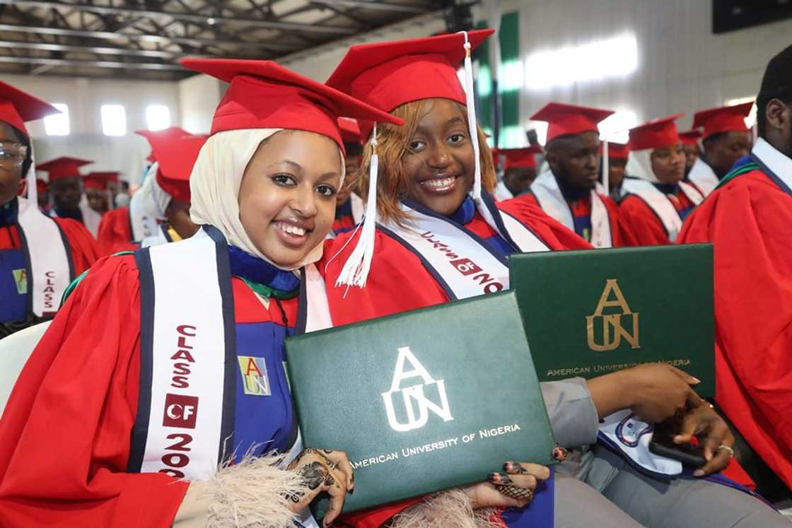 American University of Nigeria students at the graduation ceremony American University of Nigeria students at the graduation ceremony