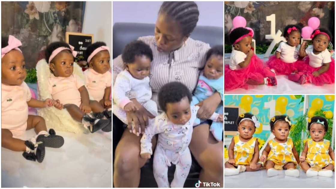 Beautiful photos of triplets in Nigeria/Happy family goals. Beautiful photos of triplets in Nigeria/Happy family goals.