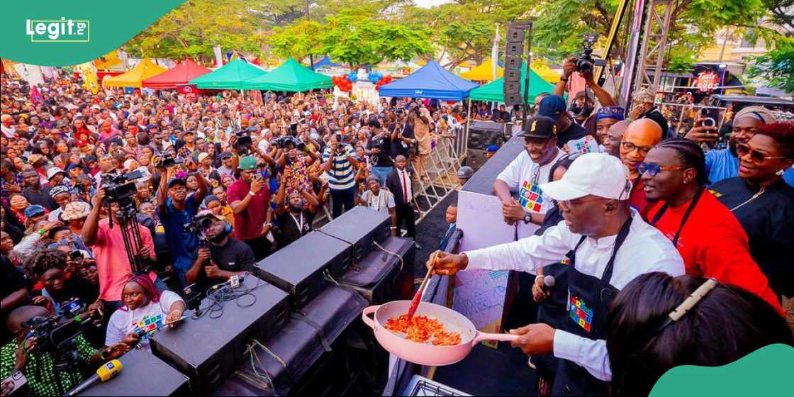 Governor Babajide Sanwo-Olu joins residents at the Lagos Food Festival