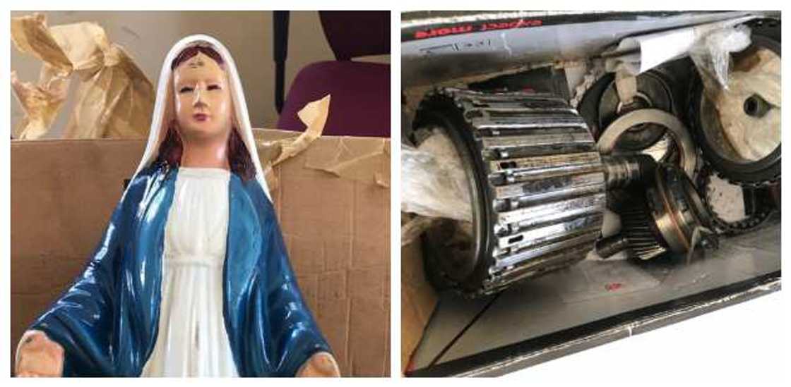 NDLEA in Lagos Seizes Drugs Concealed in Statue of Holy Mary, Releases Photos, Video NDLEA in Lagos Seizes Drugs Concealed in Statue of Holy Mary, Releases Photos, Video