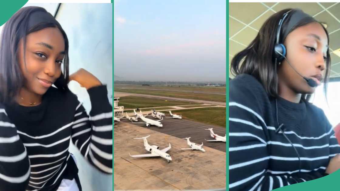 Nigerian lady who works at an airport. Nigerian lady who works at an airport.