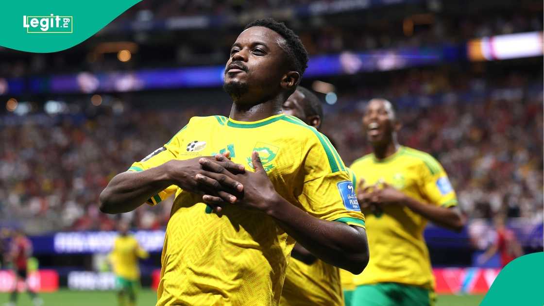 Teboho Mokoena, FIFA, World Cup, Czechia, South Africa, Atlanta Stadium. Teboho Mokoena, FIFA, World Cup, Czechia, South Africa, Atlanta Stadium.