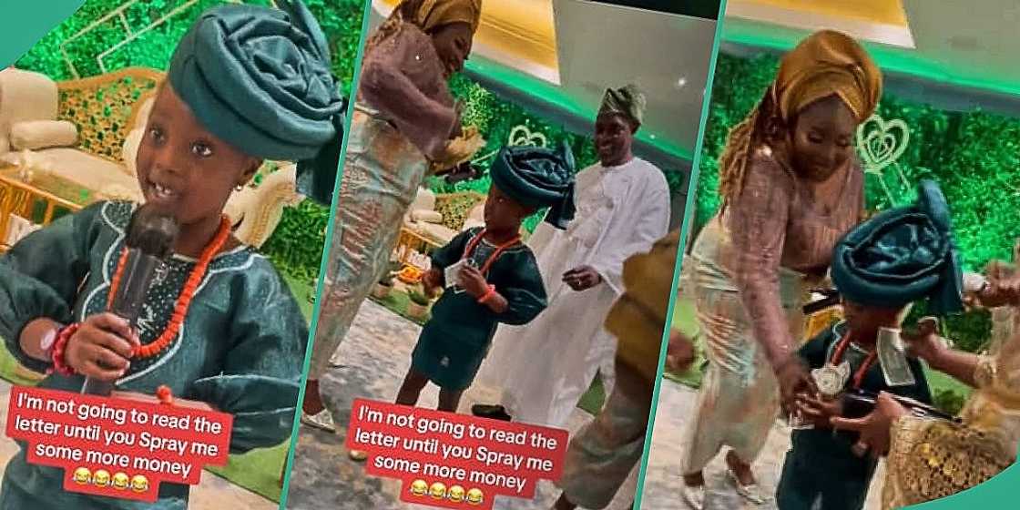 Little girl gets sprayed wads of cash during event Little girl gets sprayed wads of cash during event