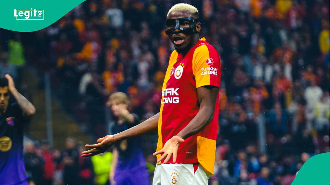 Victor Osimhen, Galatasaray, Barcelona, UEFA Champions League, Istanbul. Victor Osimhen, Galatasaray, Barcelona, UEFA Champions League, Istanbul.