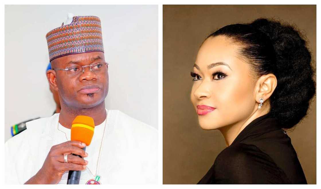 Gwamna Yahaya Bello da Sanata Natasha.