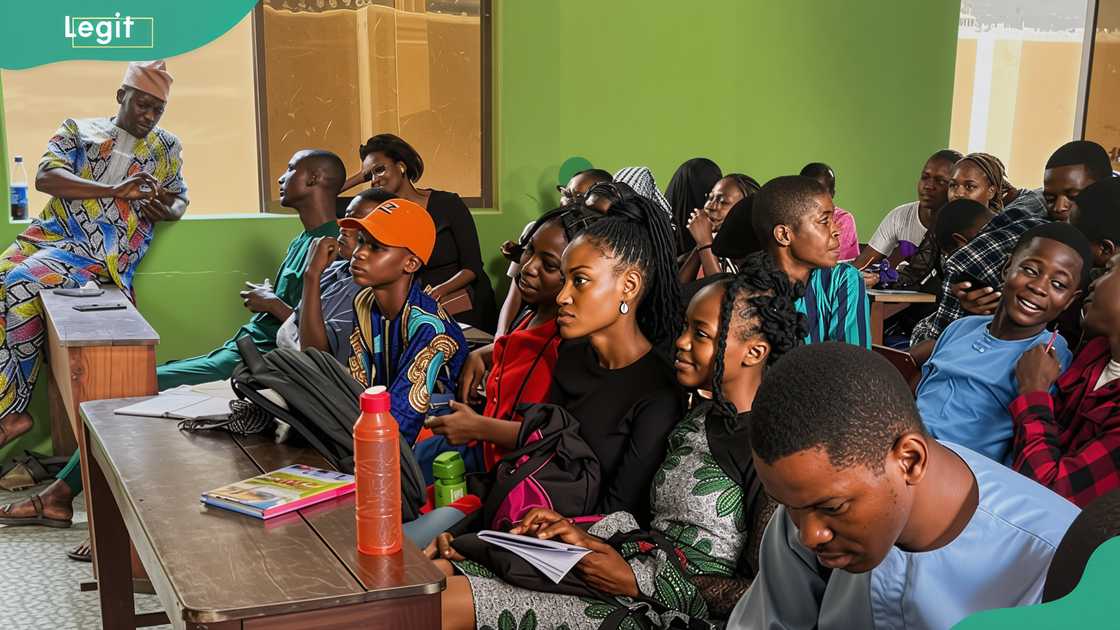 Lagos City Polytechnic students during a lecture Lagos City Polytechnic students during a lecture