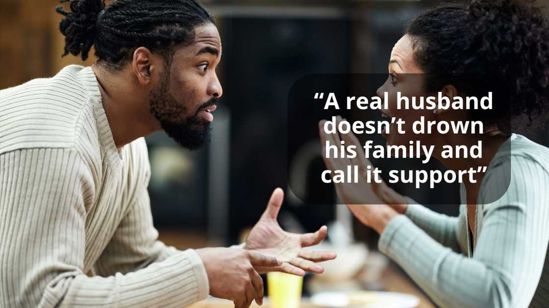 A man and woman are arguing