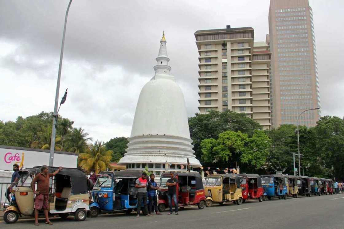 Motorists are forced to queue for scarce supplies of petrol as Sri Lanka suffers its worst economic crisis since independence Motorists are forced to queue for scarce supplies of petrol as Sri Lanka suffers its worst economic crisis since independence