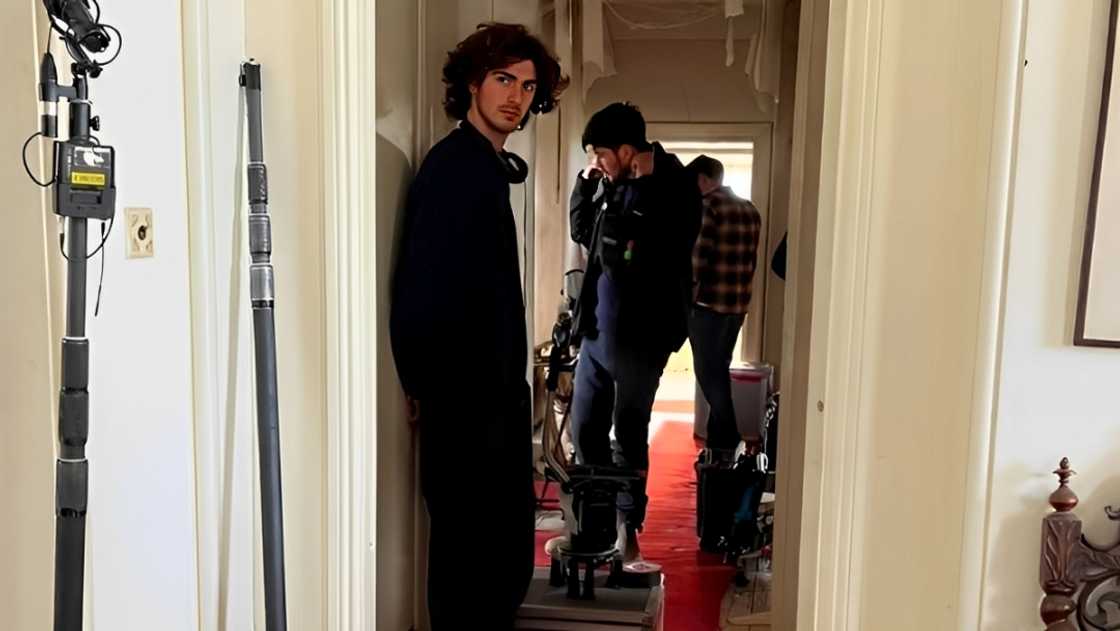 Soren Harrison poses during the production of Man of the House. Soren Harrison poses during the production of Man of the House.