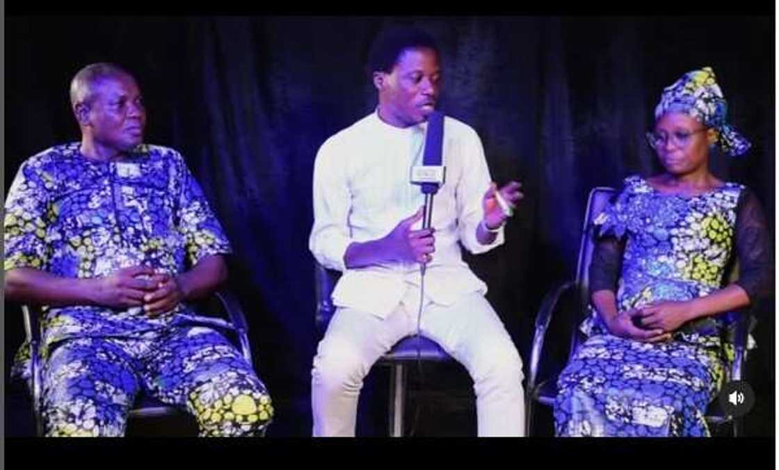 A Nigerian man and his wife take part in couple interactive session. A Nigerian man and his wife take part in couple interactive session.
