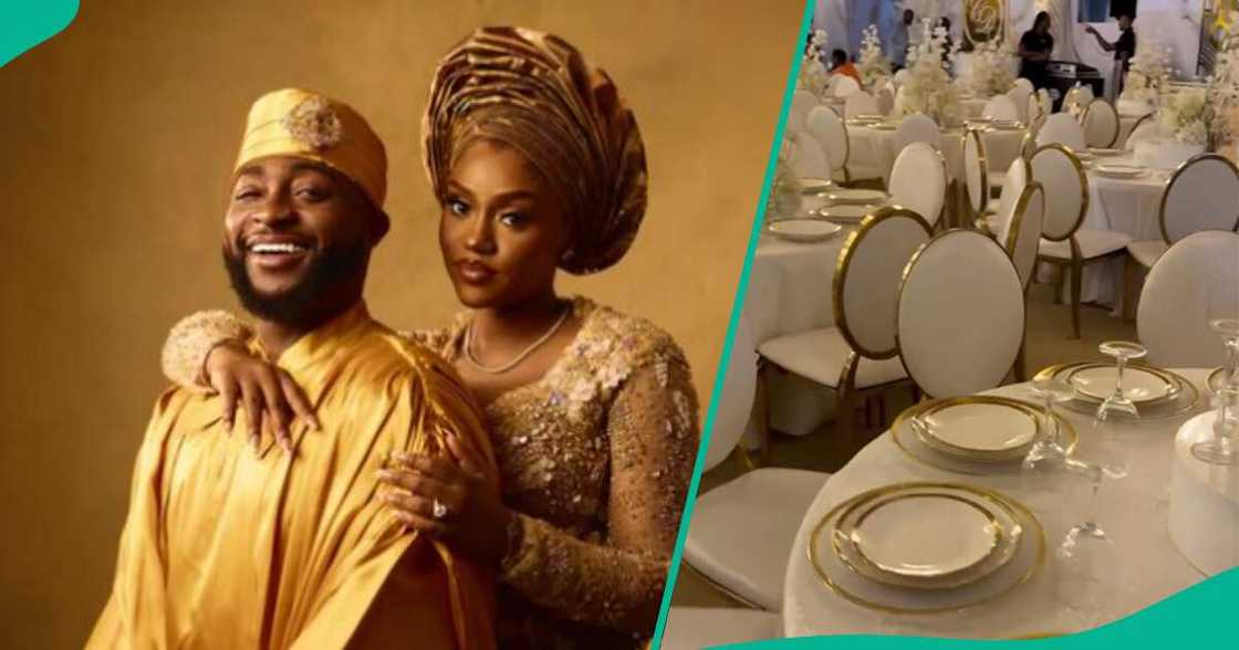 Davido and Chioma's wedding decor gets Nigerians talking. Davido and Chioma's wedding decor gets Nigerians talking.