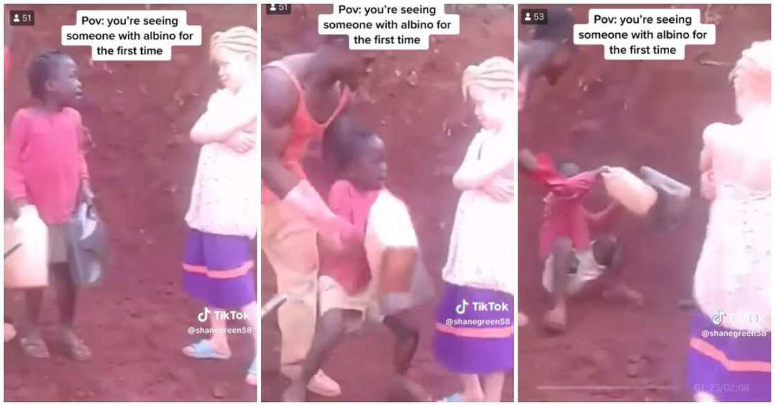 Little girl, albino, run away Little girl, albino, run away