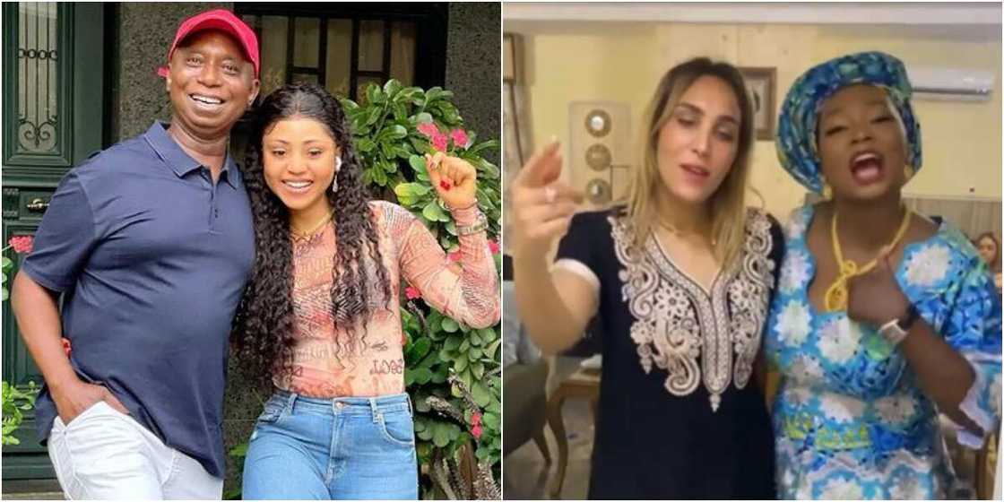 Ned Nwoko, Regina, Laila, and Jaruma Ned Nwoko, Regina, Laila, and Jaruma