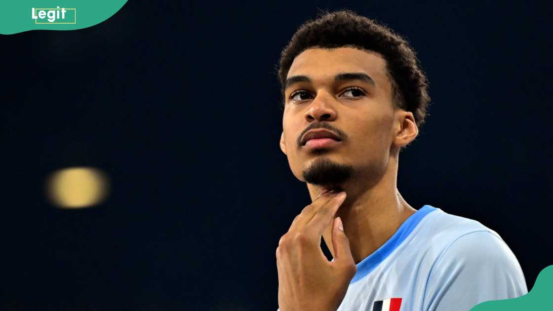 Victor Wembanyama at the International friendly match between France and Turkiye in Rouen, France