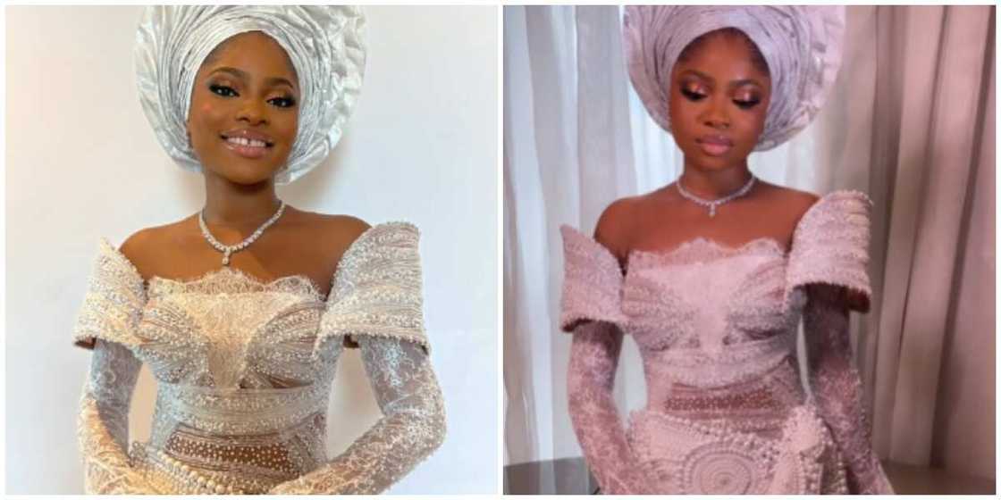 Bride dazzles in white Bride dazzles in white