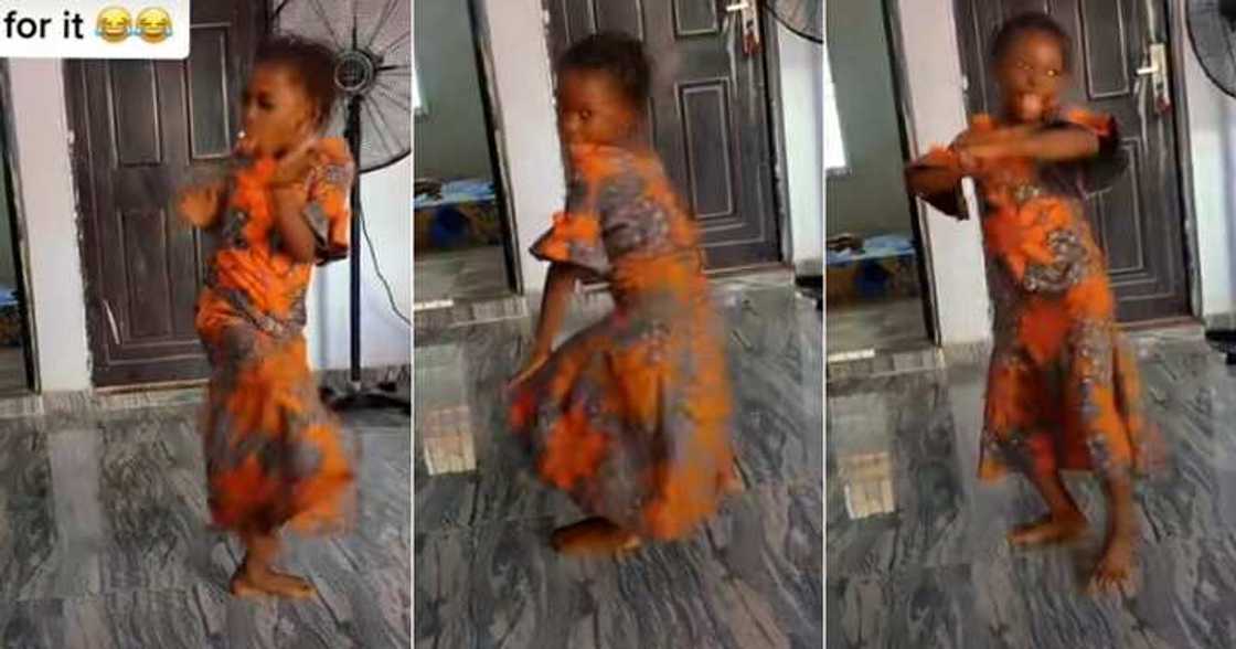 Little girl shows off dance moves Little girl shows off dance moves
