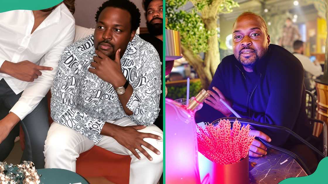 Eniola Adenuga at an event with friends (L). Eniola at a café (R) Eniola Adenuga at an event with friends (L). Eniola at a café (R)